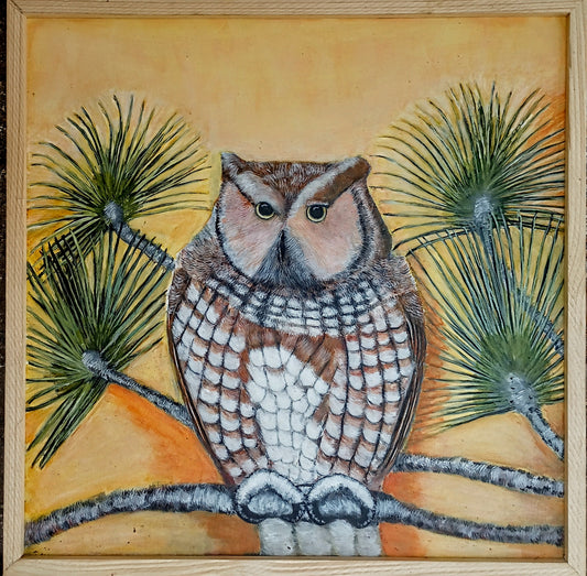 Screech Owl Painting